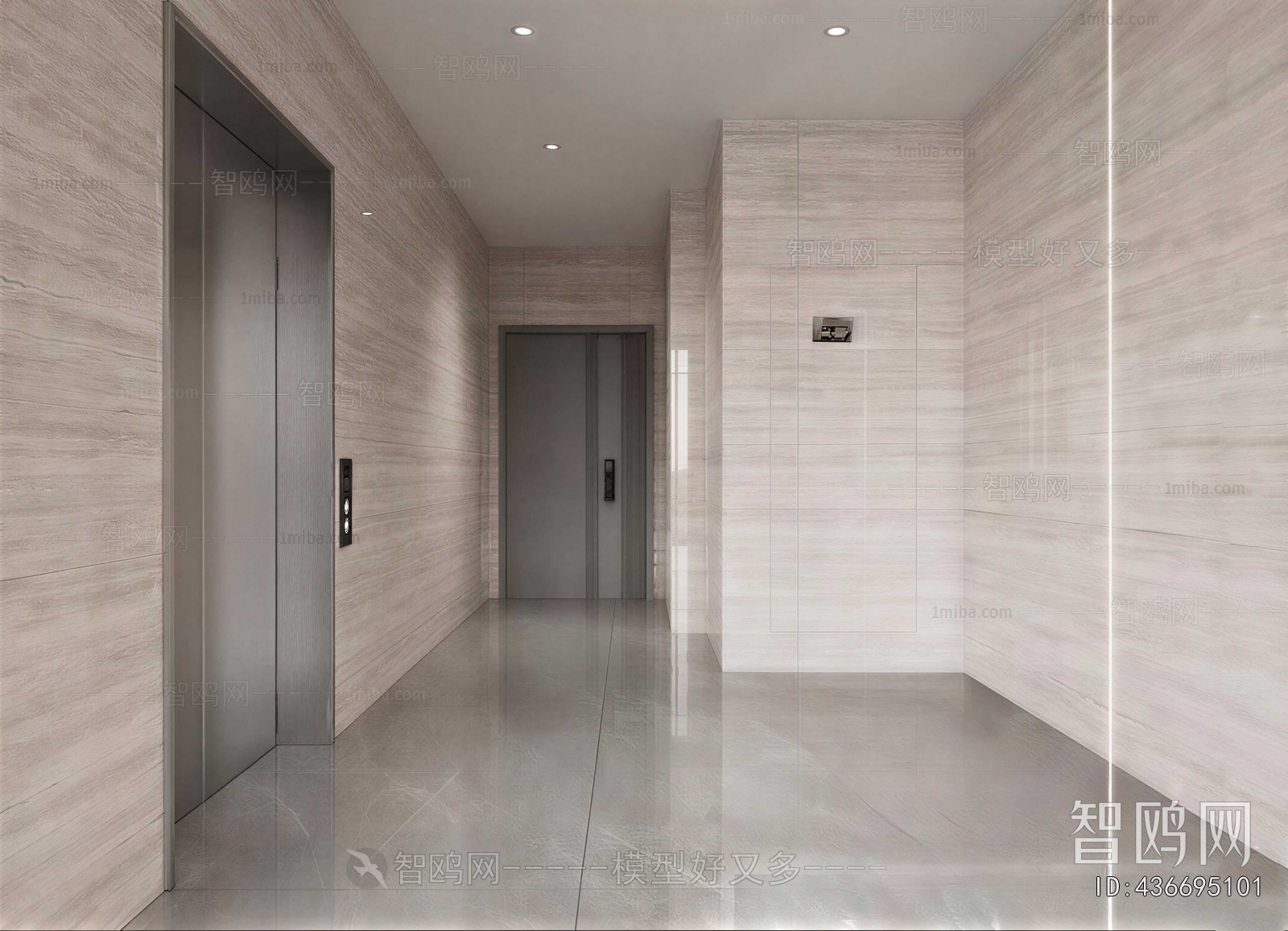 Modern Office Elevator Hall