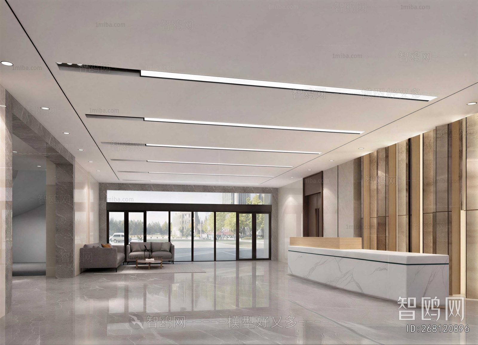 Modern Office Reception Desk