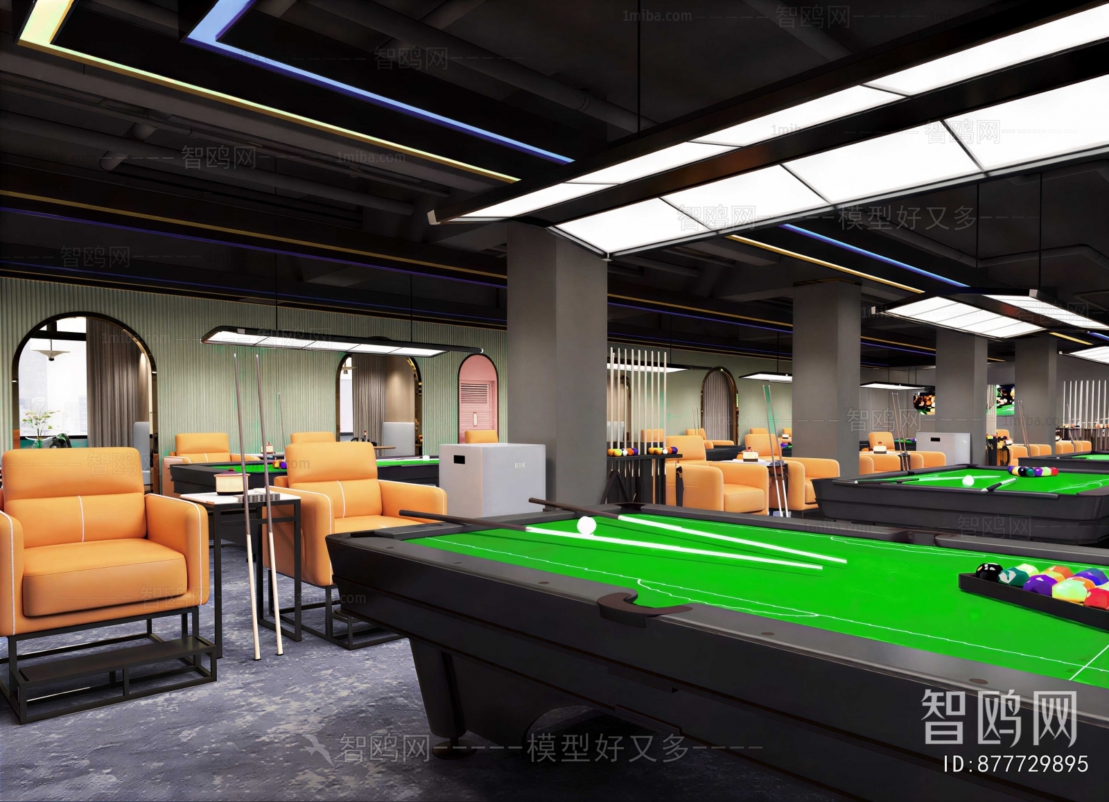 Modern Billiard Room