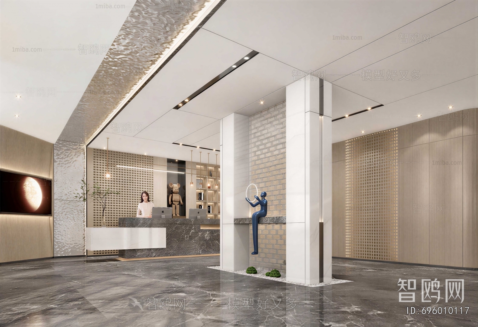 Modern Office Reception Desk