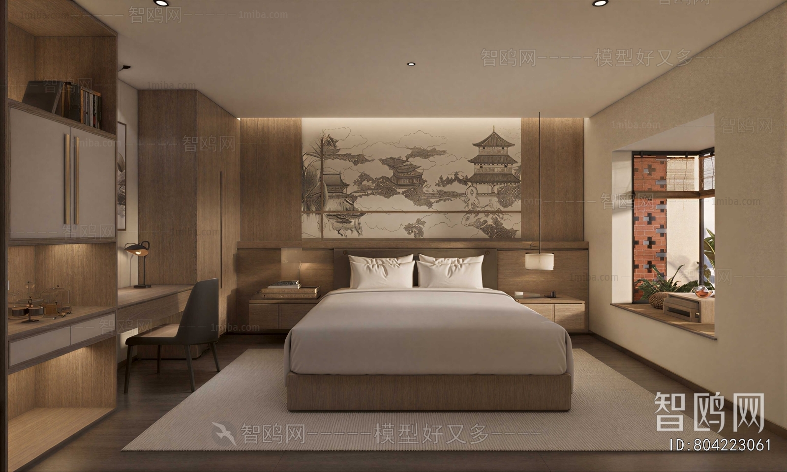 New Chinese Style Bedroom