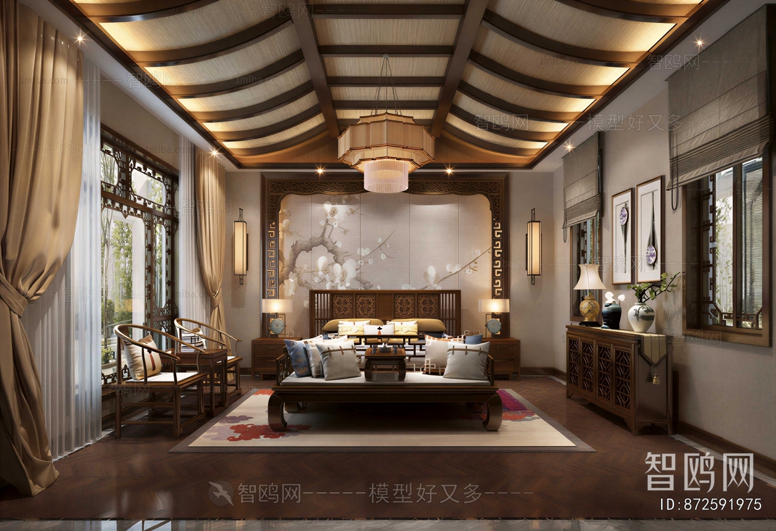 New Chinese Style Bedroom