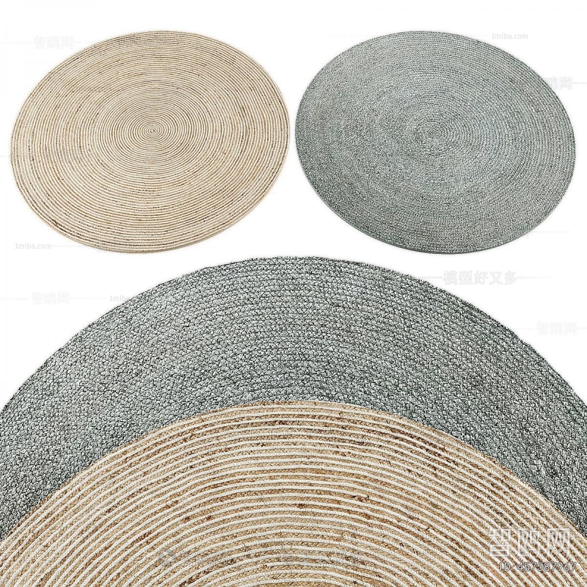 Wabi-sabi Style Circular Carpet