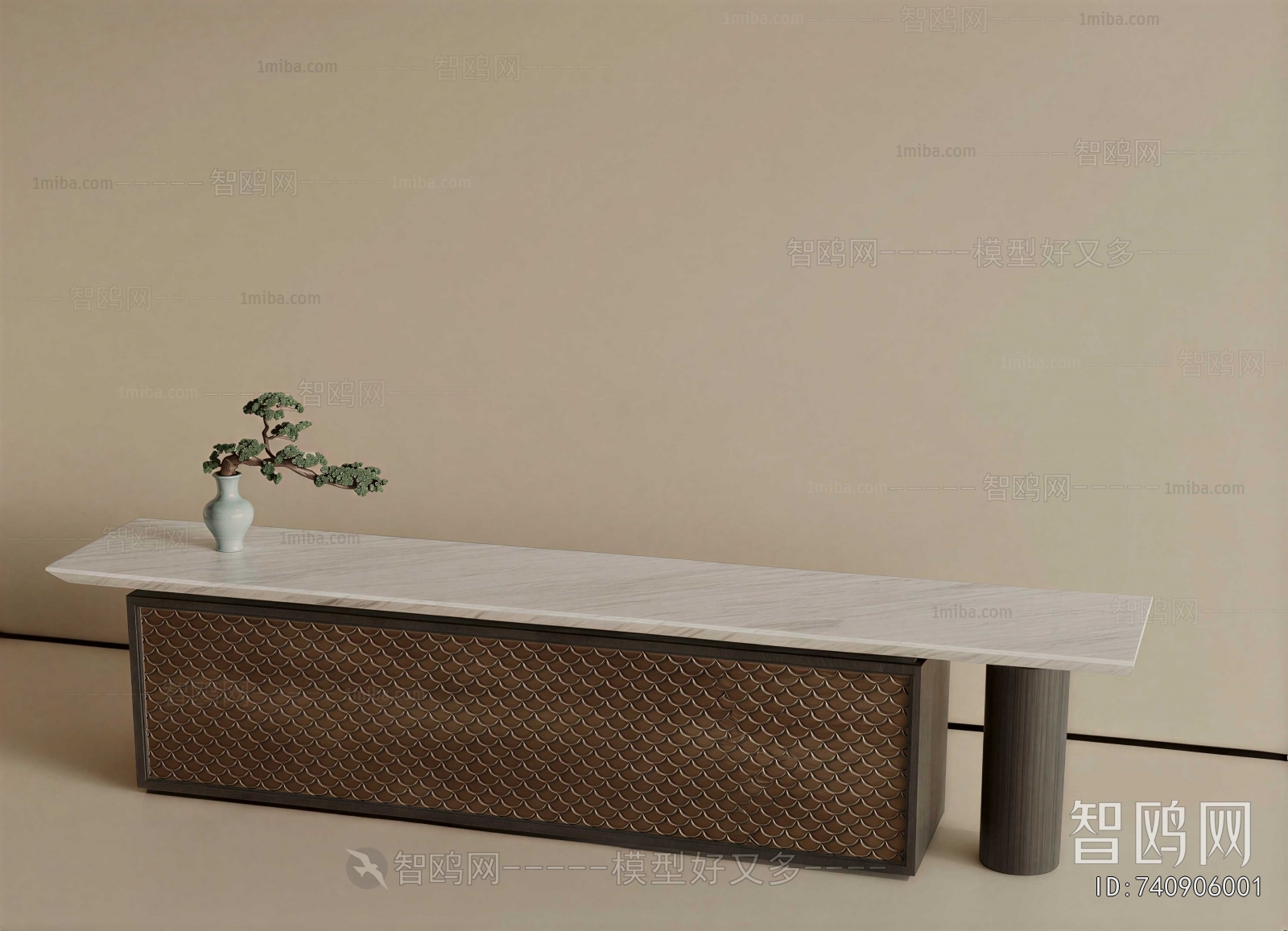 New Chinese Style Reception Desk