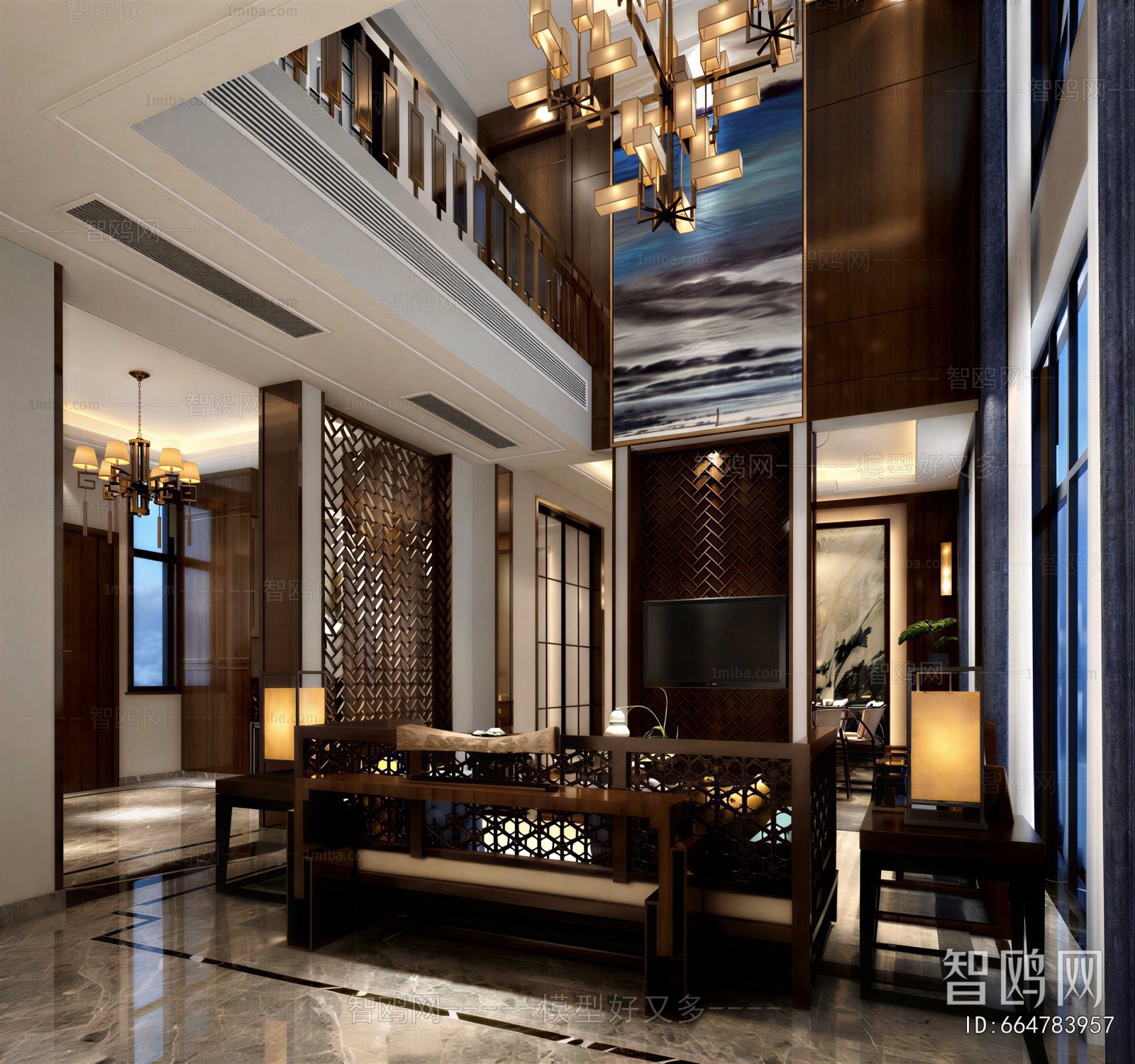 New Chinese Style A Living Room