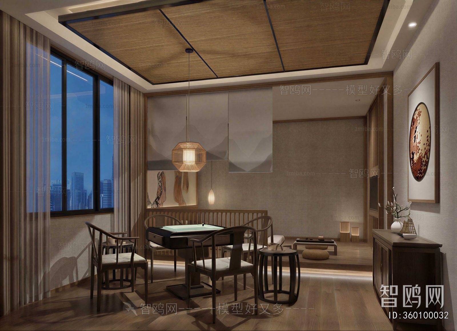 New Chinese Style Chess And Card Room