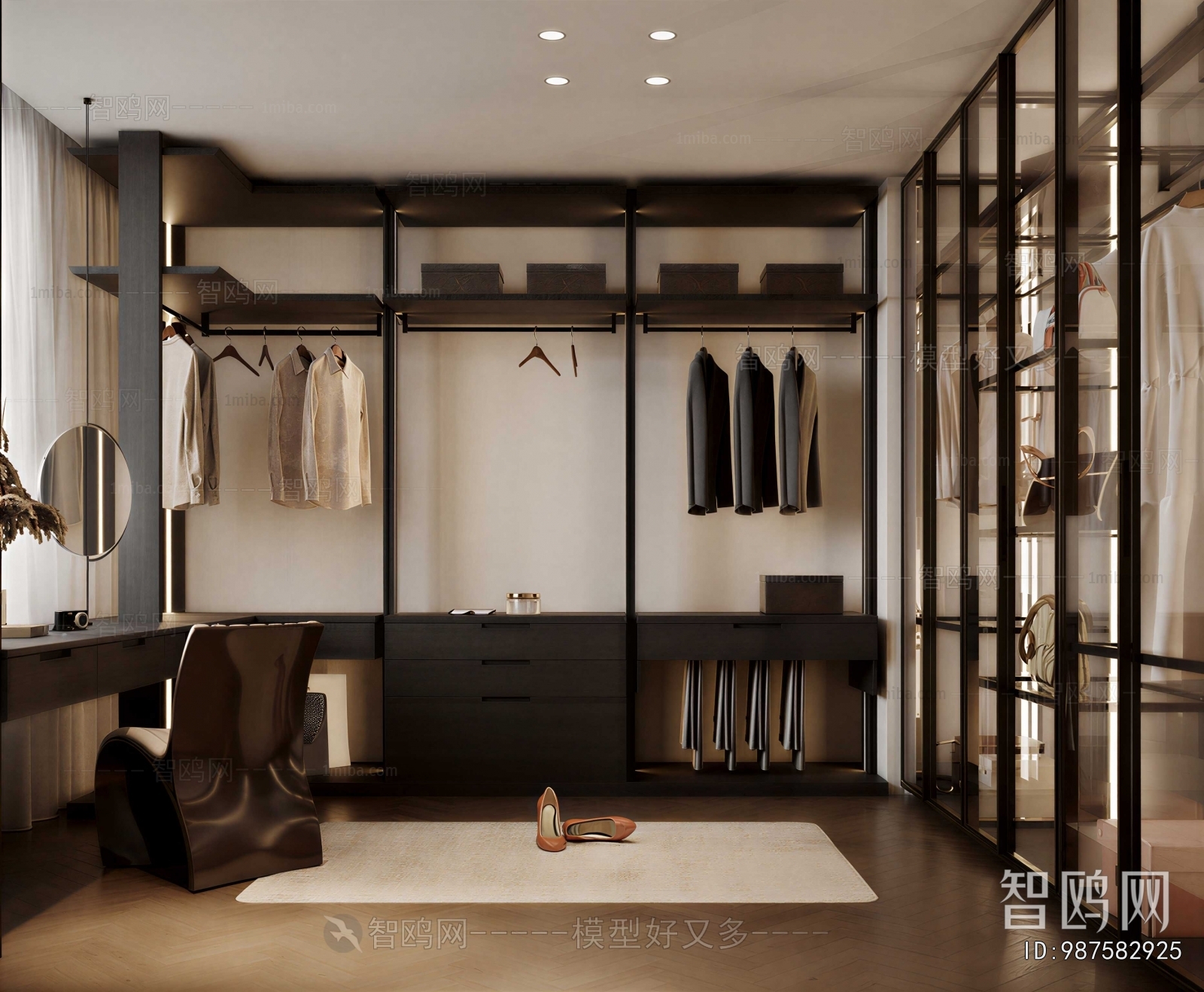 Modern Clothes Storage Area