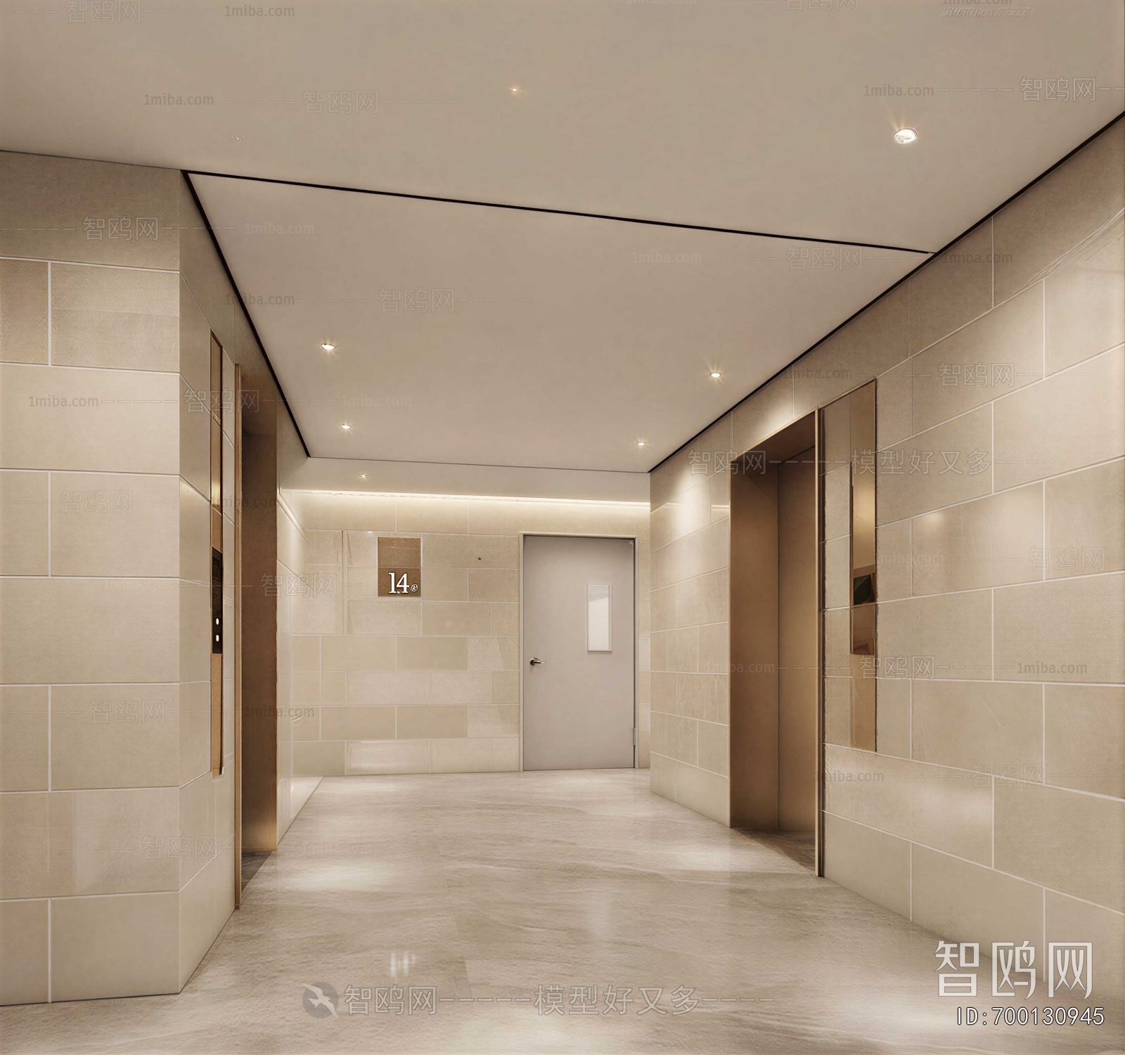 Modern Office Elevator Hall
