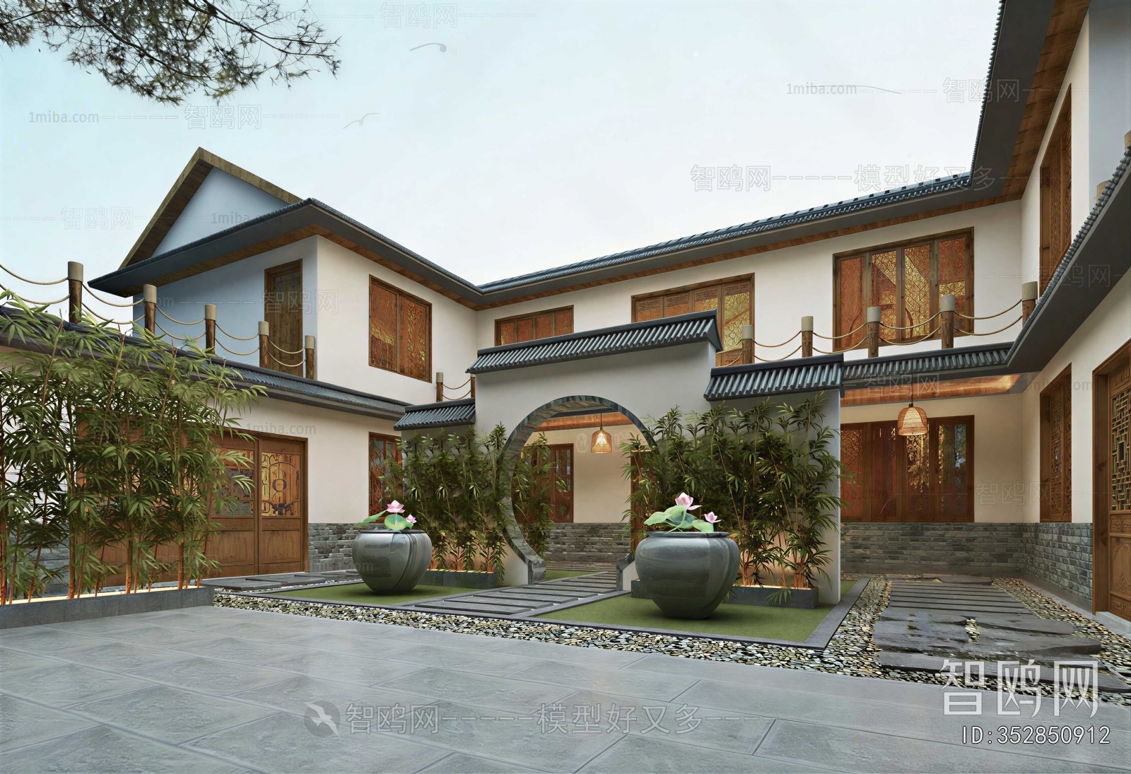 New Chinese Style Courtyard/landscape