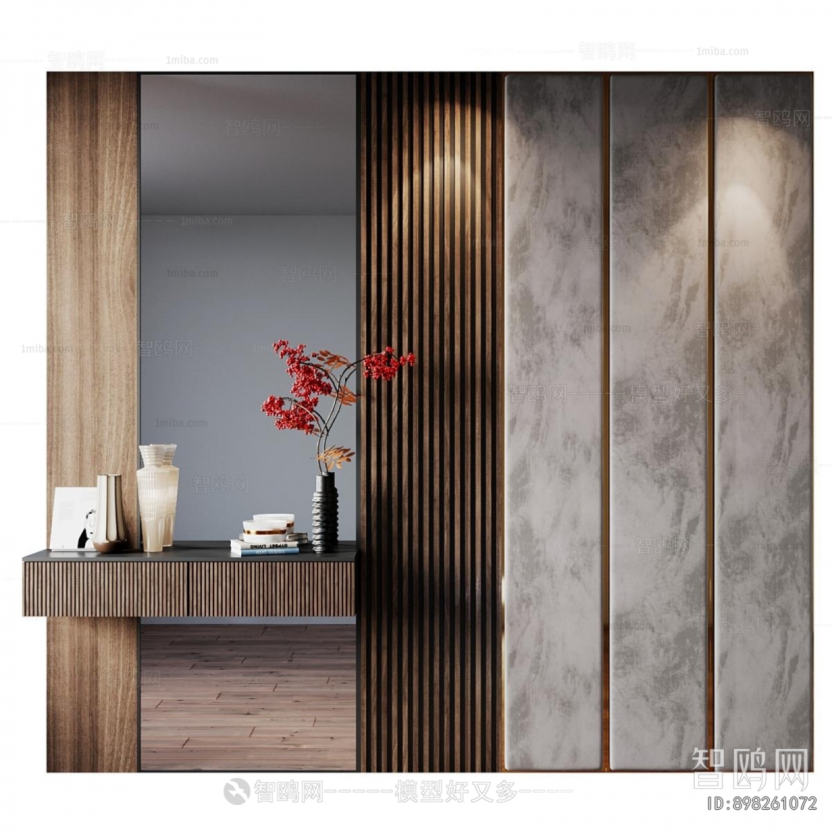 Japanese Style Side Cabinet