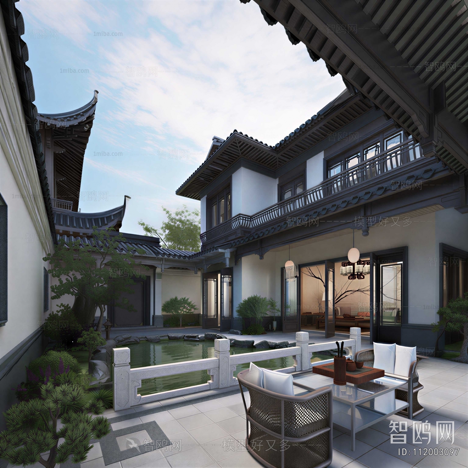 New Chinese Style Courtyard/landscape