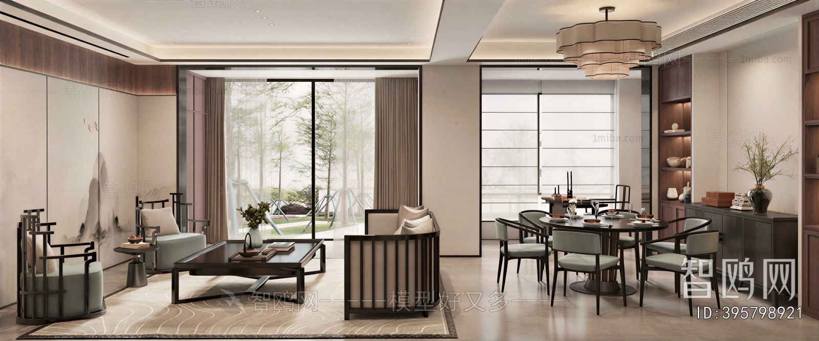 New Chinese Style A Living Room