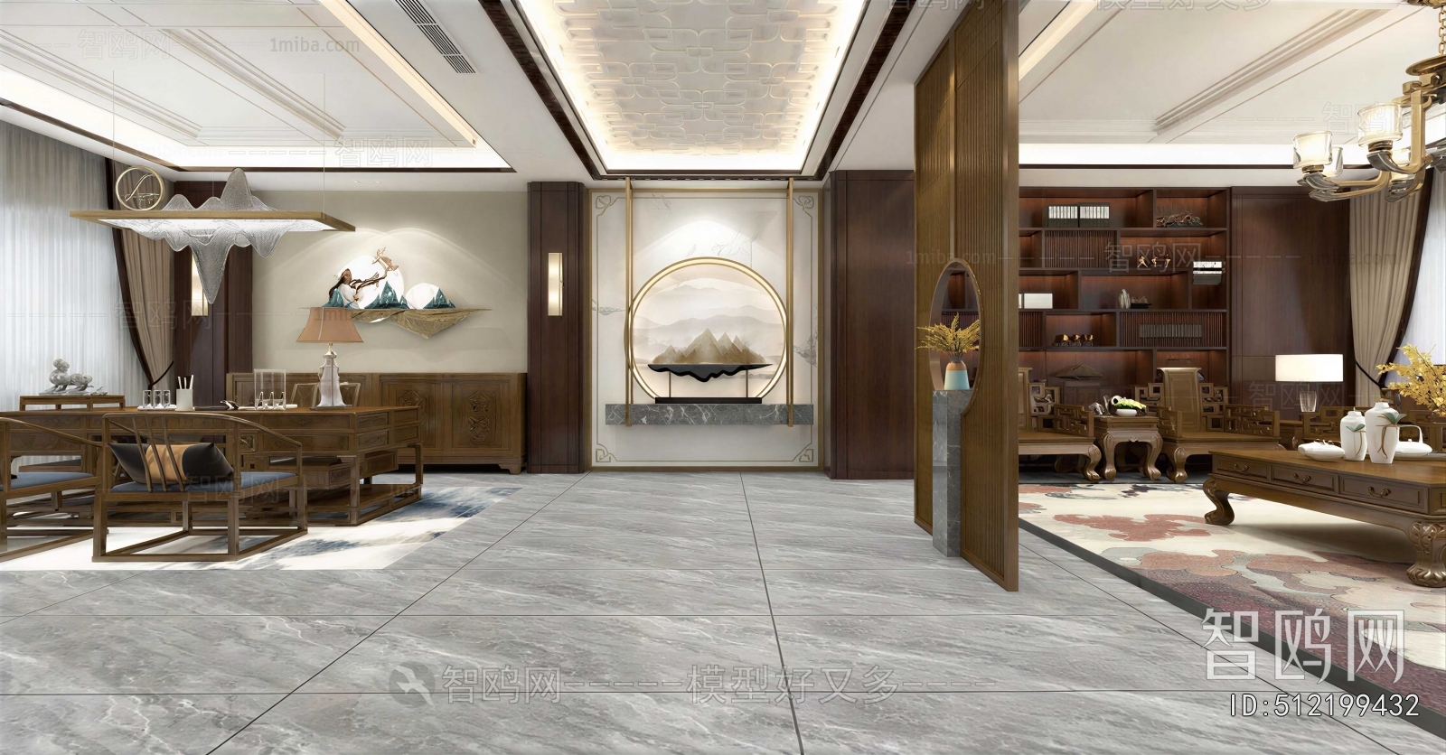 New Chinese Style A Living Room