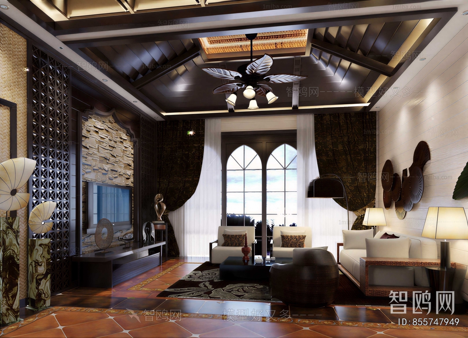 Southeast Asian Style A Living Room