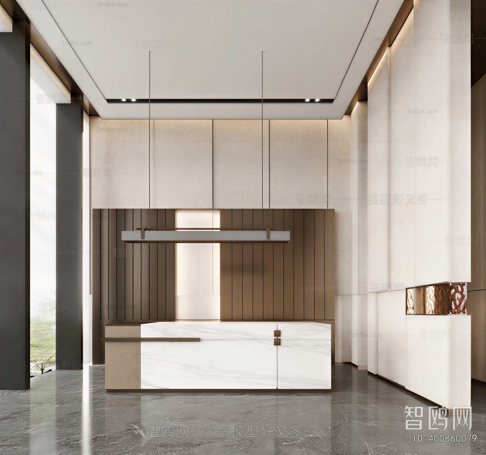 Modern Office Reception Desk