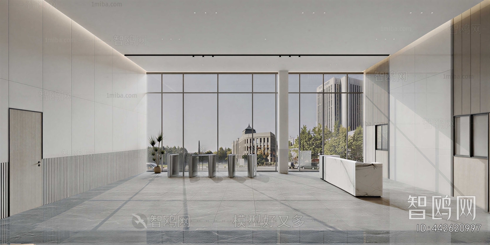 Modern Office Reception Desk