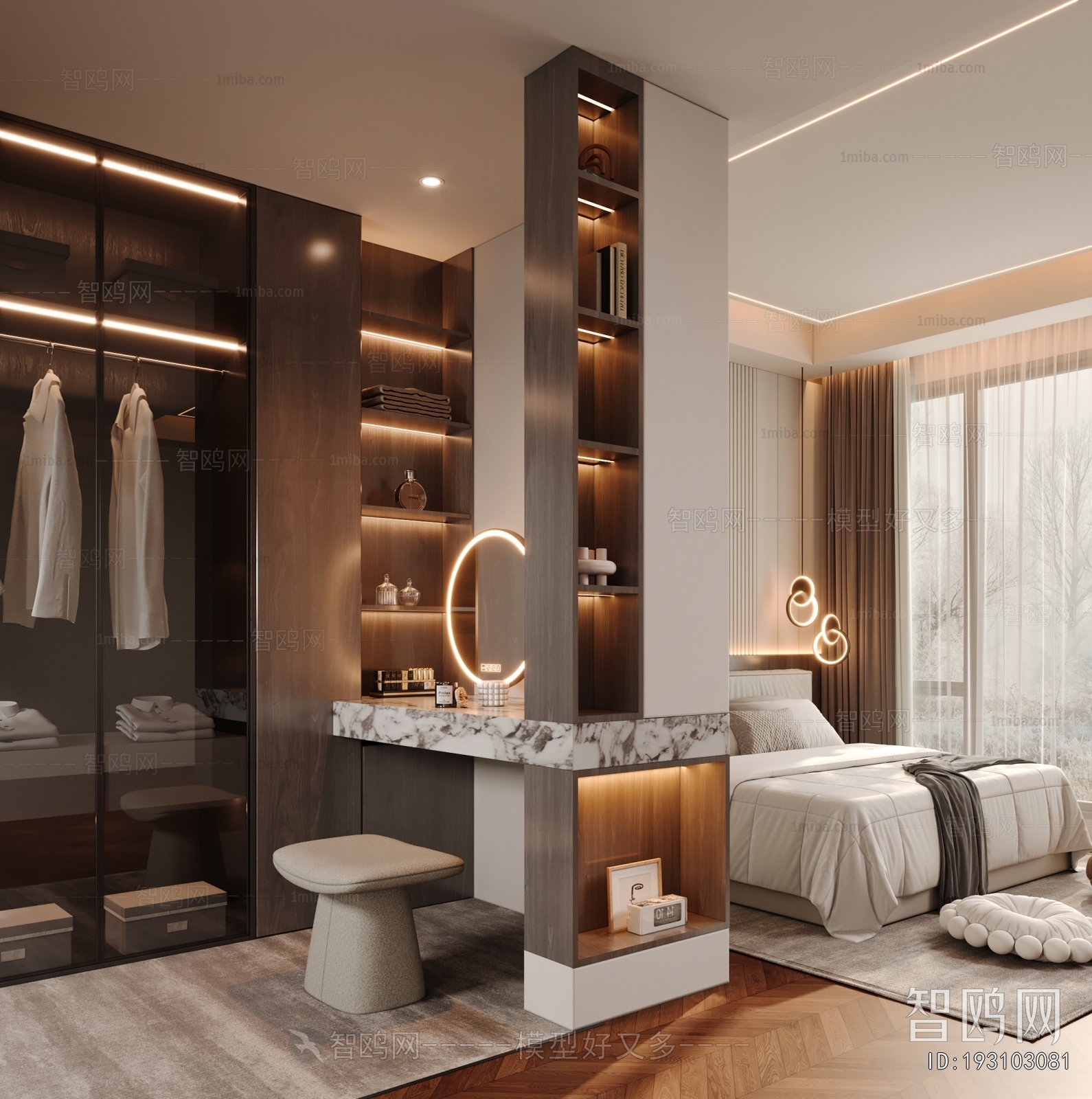 Modern Clothes Storage Area