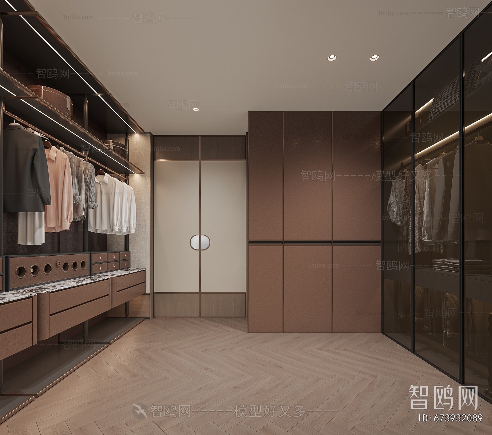 Modern Clothes Storage Area