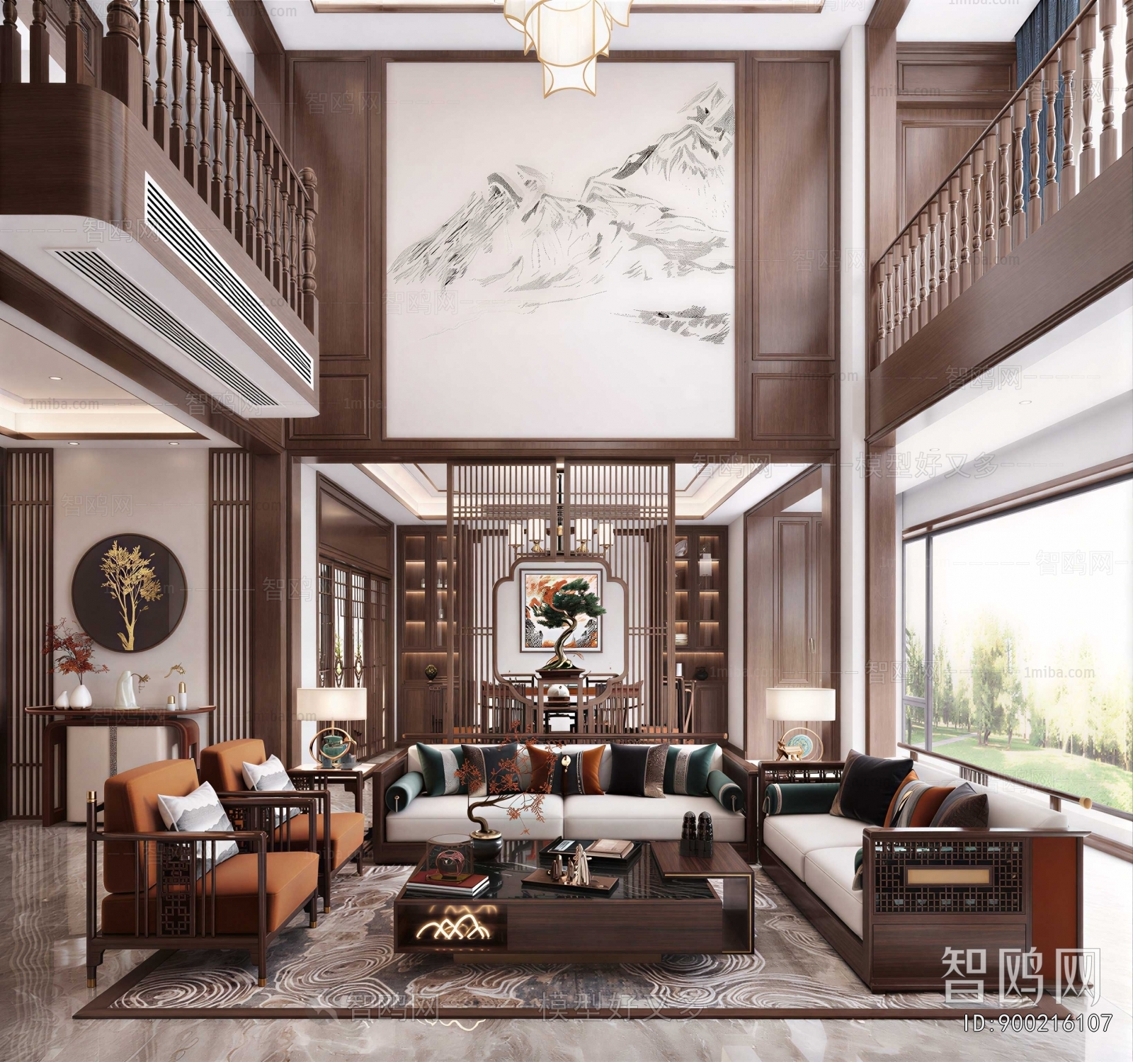 New Chinese Style A Living Room