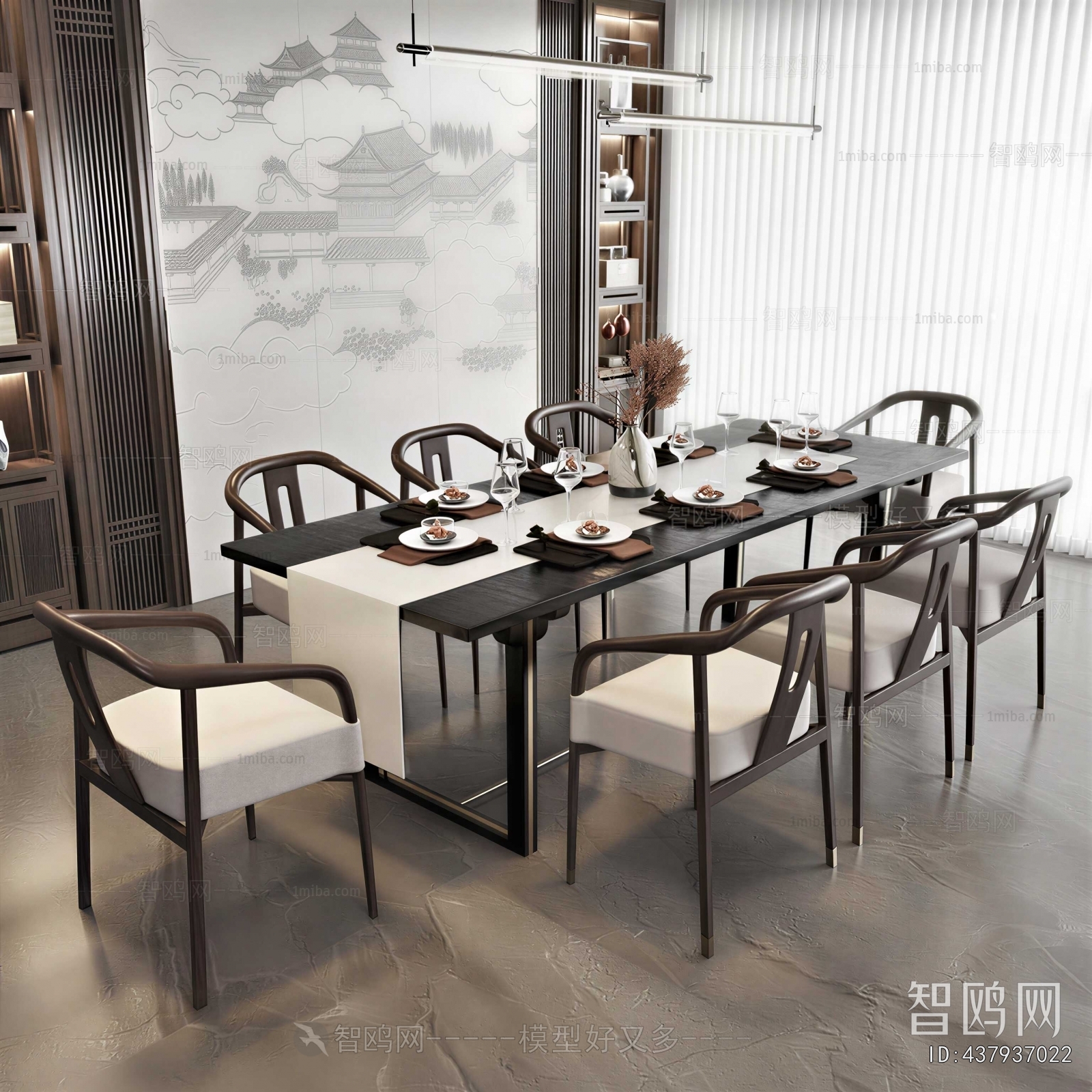 New Chinese Style Dining Table And Chairs