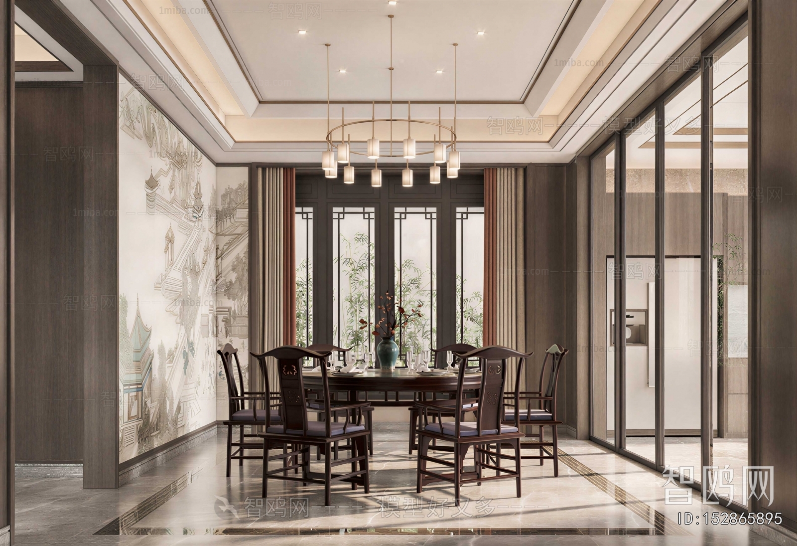 New Chinese Style Dining Room