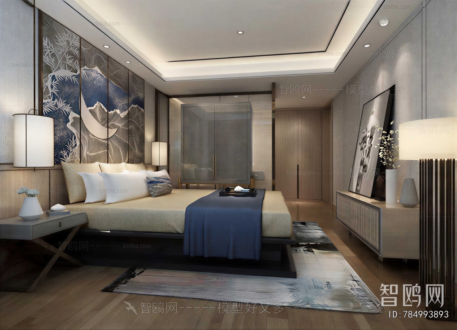 New Chinese Style Bedroom