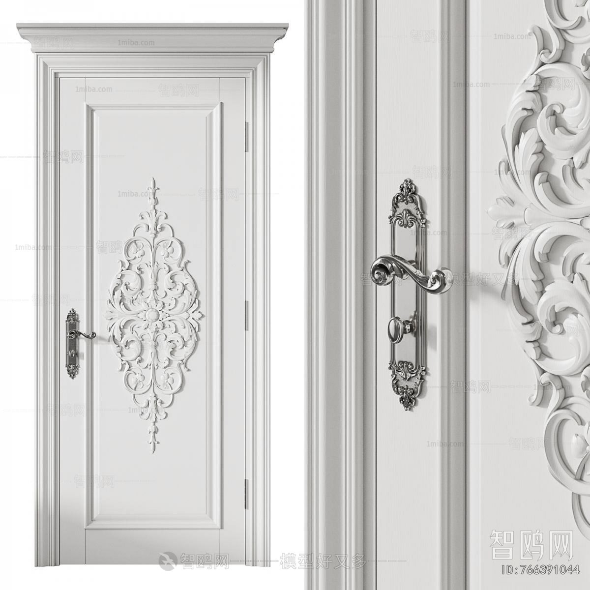 Simple European Style Single Door