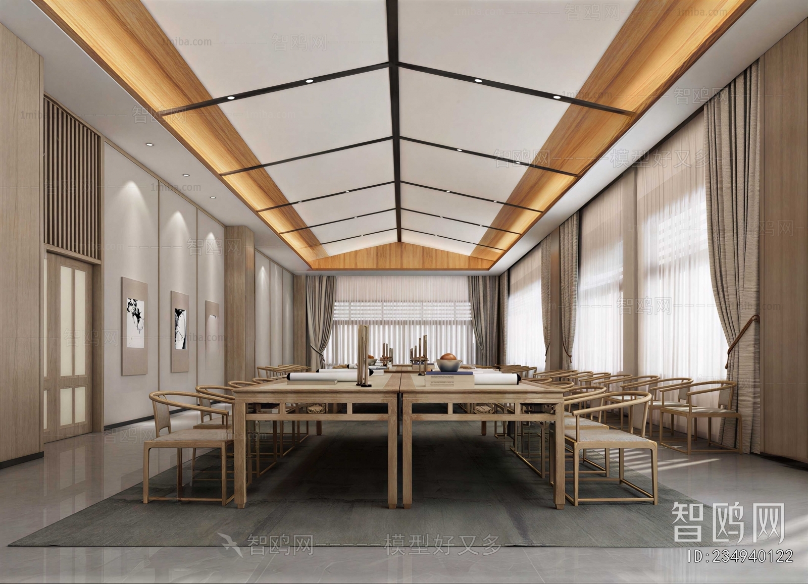 New Chinese Style Meeting Room