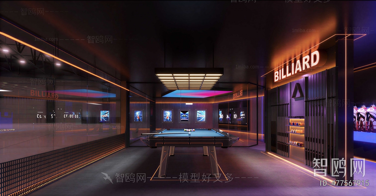 Modern Billiard Room