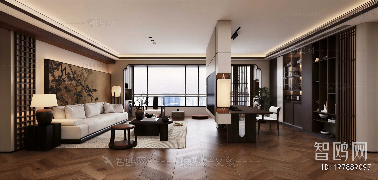 New Chinese Style A Living Room