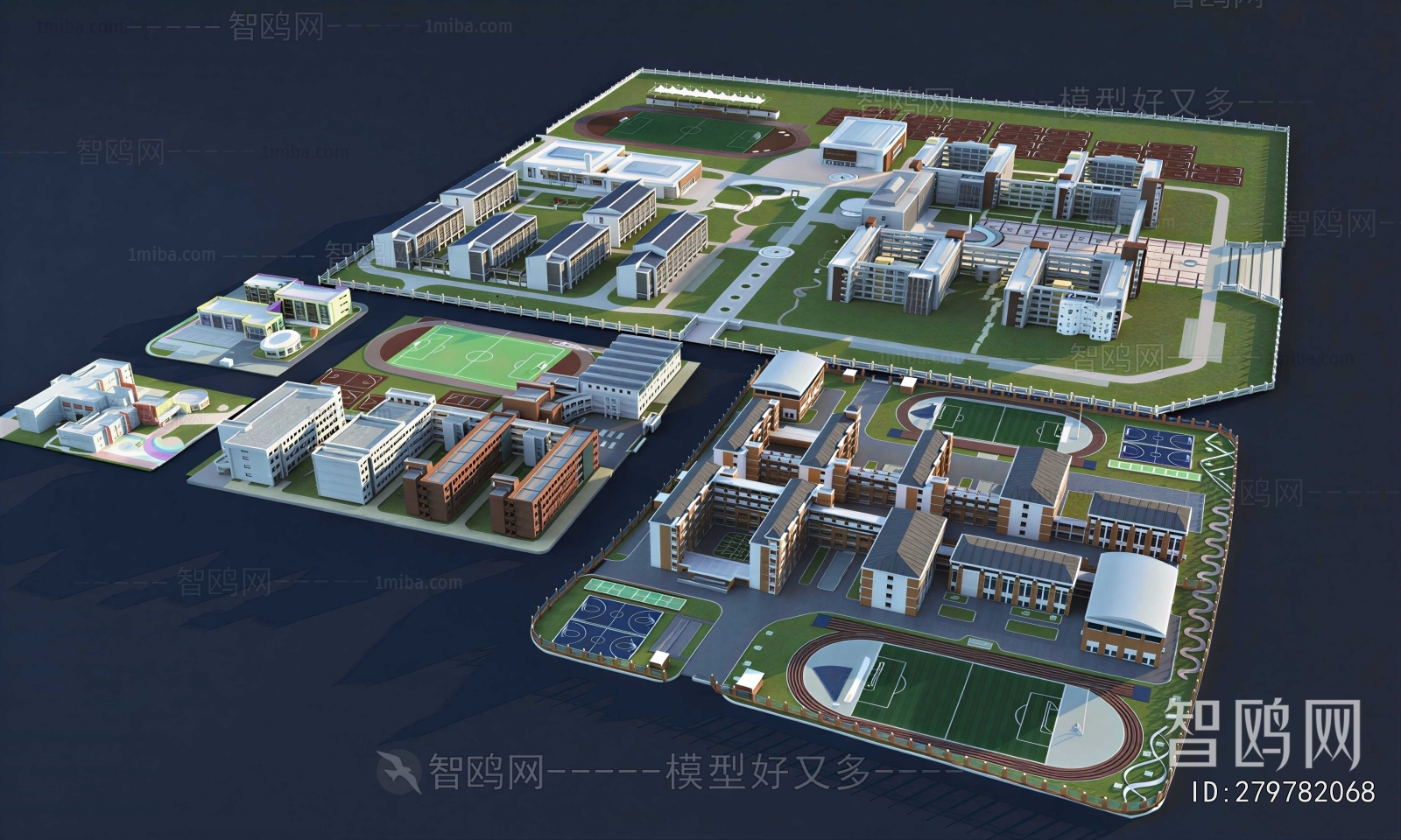 Modern Architectural Bird's-eye View Planning