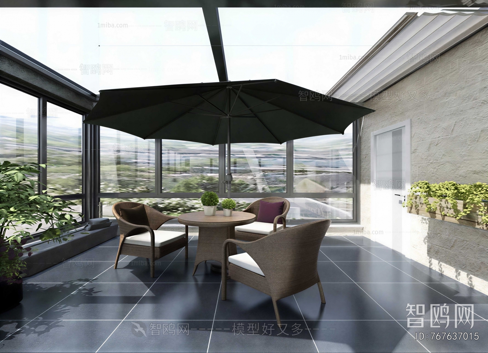 Modern Glass Sun Room
