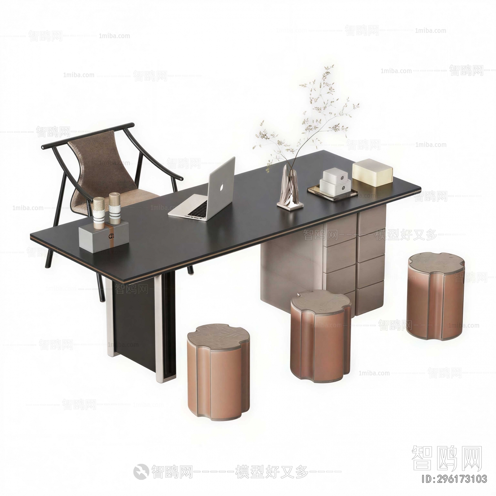 New Chinese Style Computer Desk And Chair