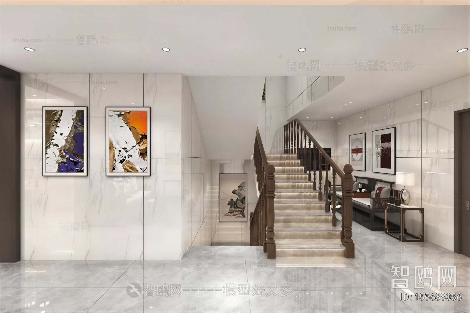 New Chinese Style Stairwell