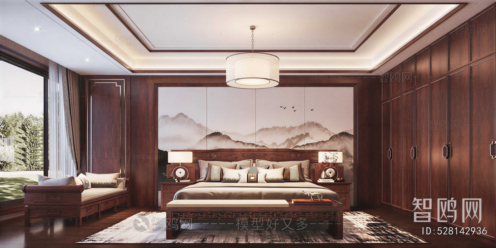 New Chinese Style Bedroom