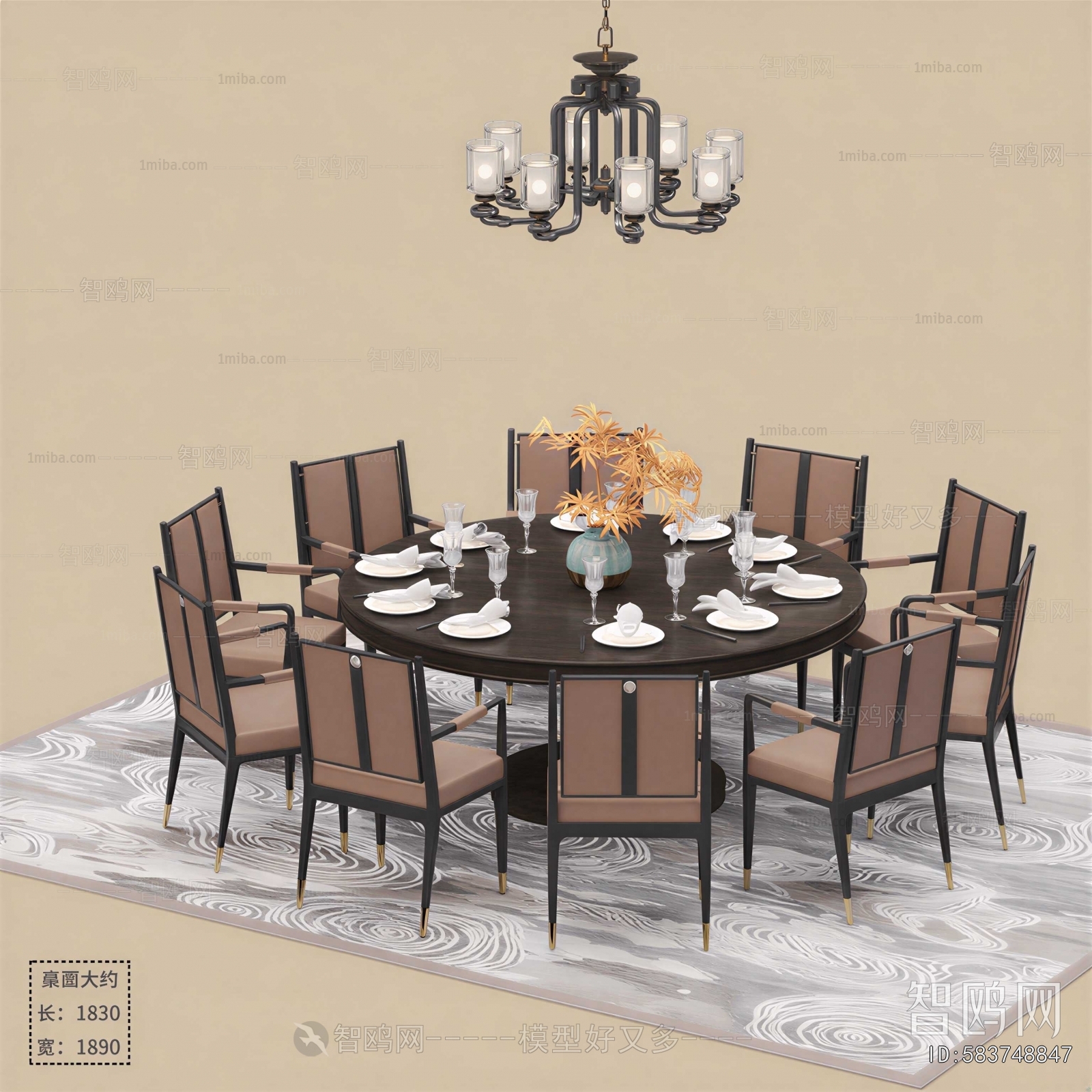 New Chinese Style Dining Table And Chairs