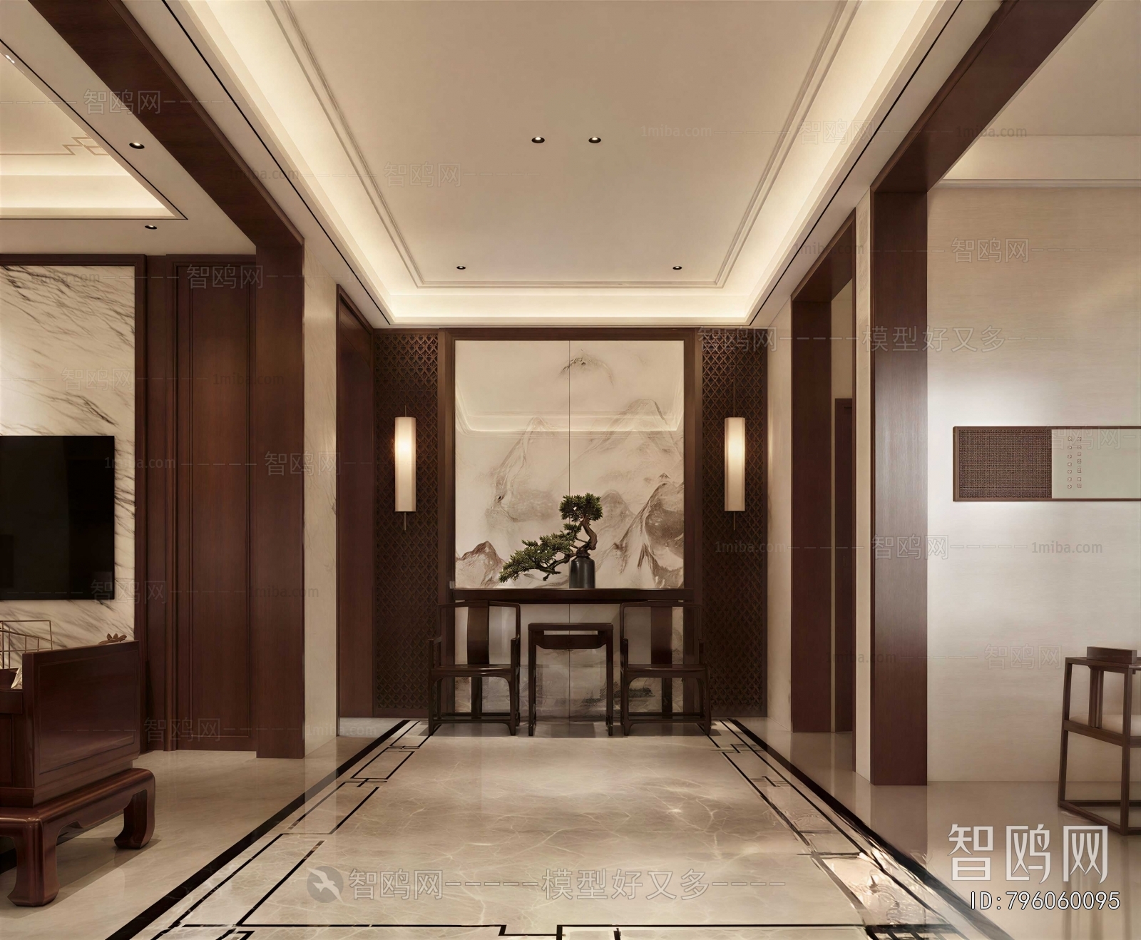 New Chinese Style Hallway