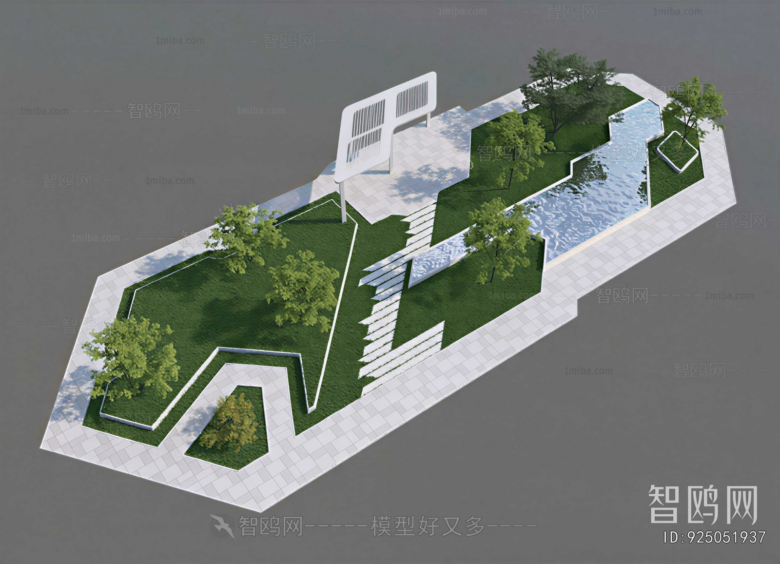 Modern Park Landscape