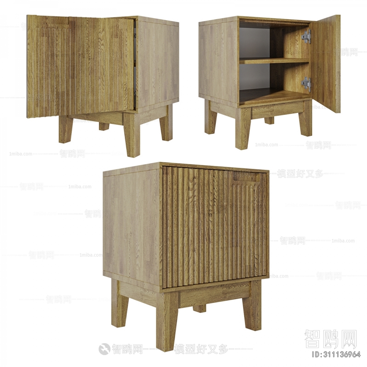 Nordic Style Bedside Cupboard