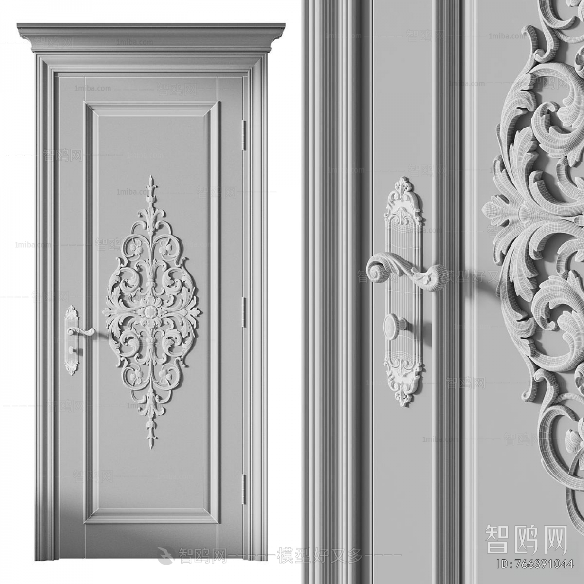 Simple European Style Single Door