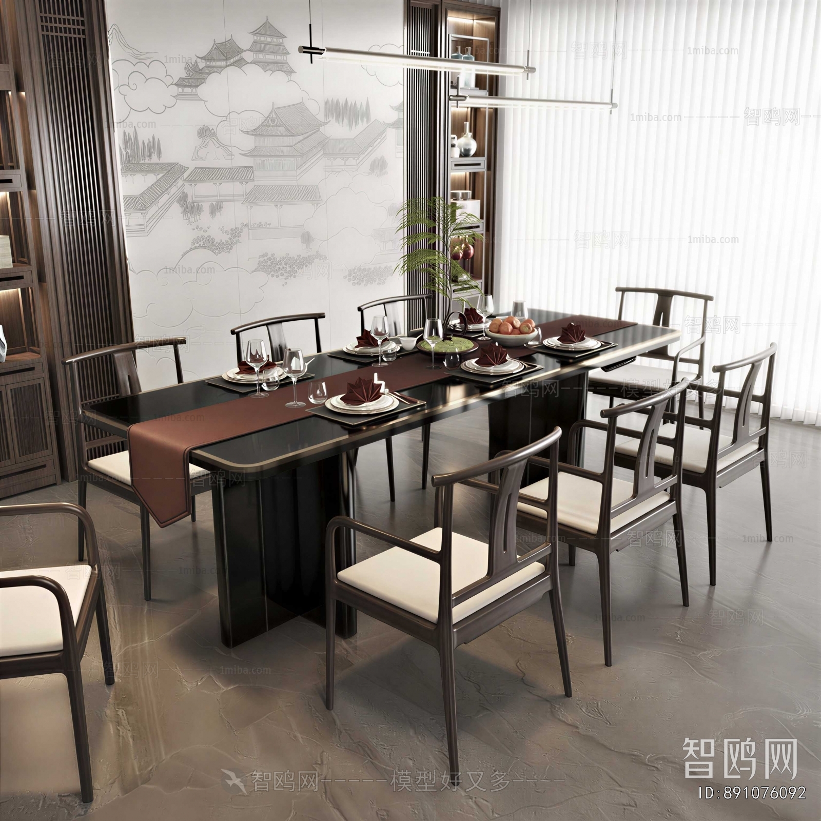 New Chinese Style Dining Table And Chairs