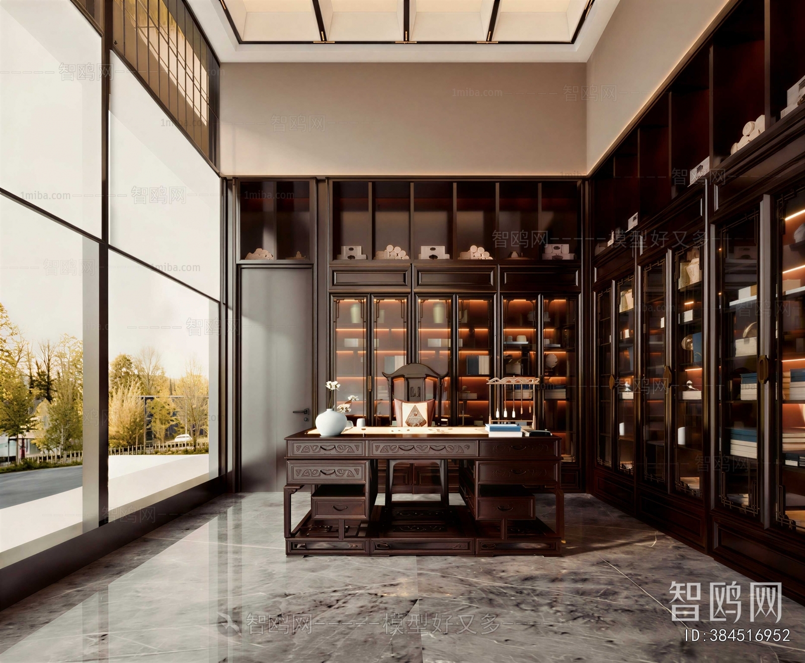 New Chinese Style Study Space