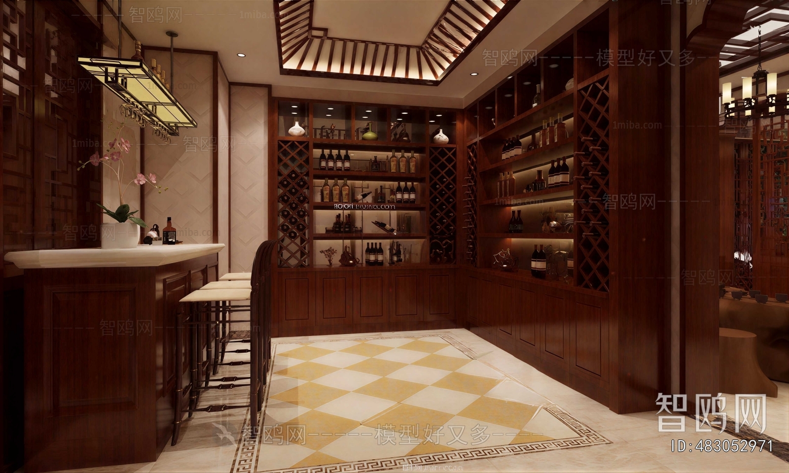 New Chinese Style Wine Cellar/Wine Tasting Room
