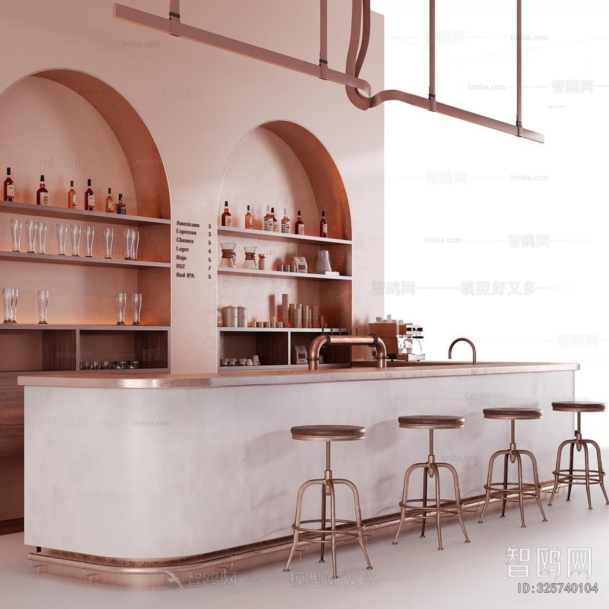 Retro Style Counter Bar