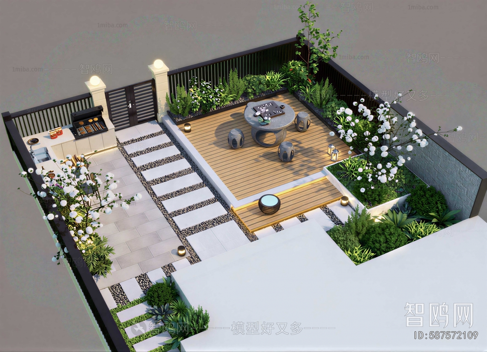 Modern Courtyard/landscape