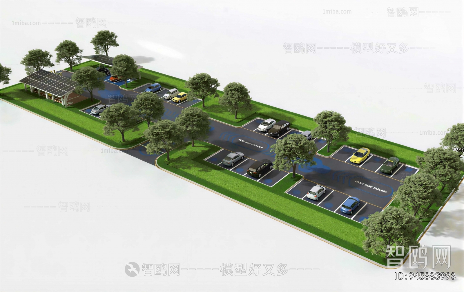 Modern Outdoor Parking Lot