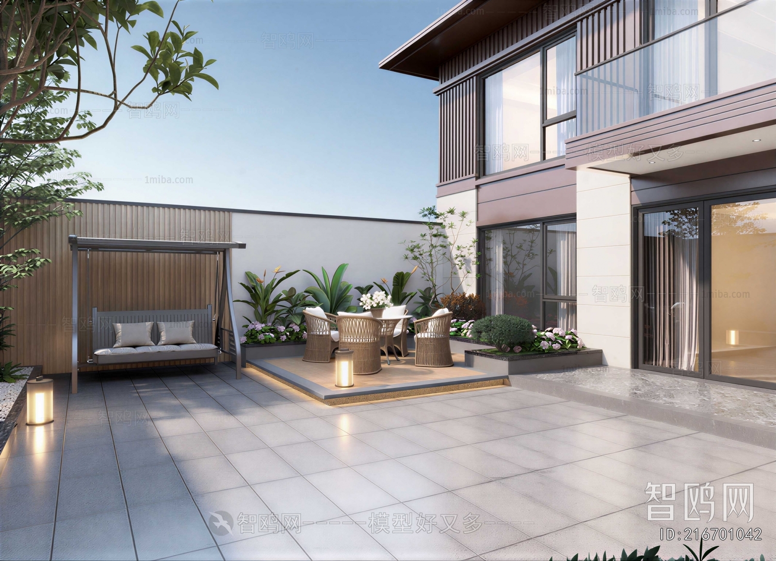 Modern Courtyard/landscape