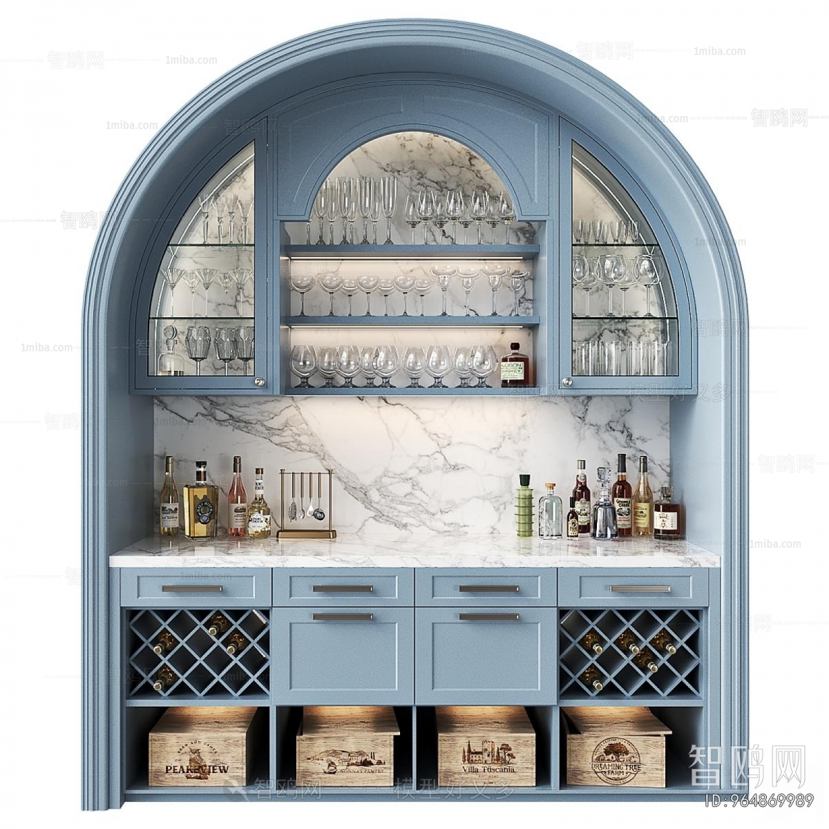 French Style Wine Cabinet