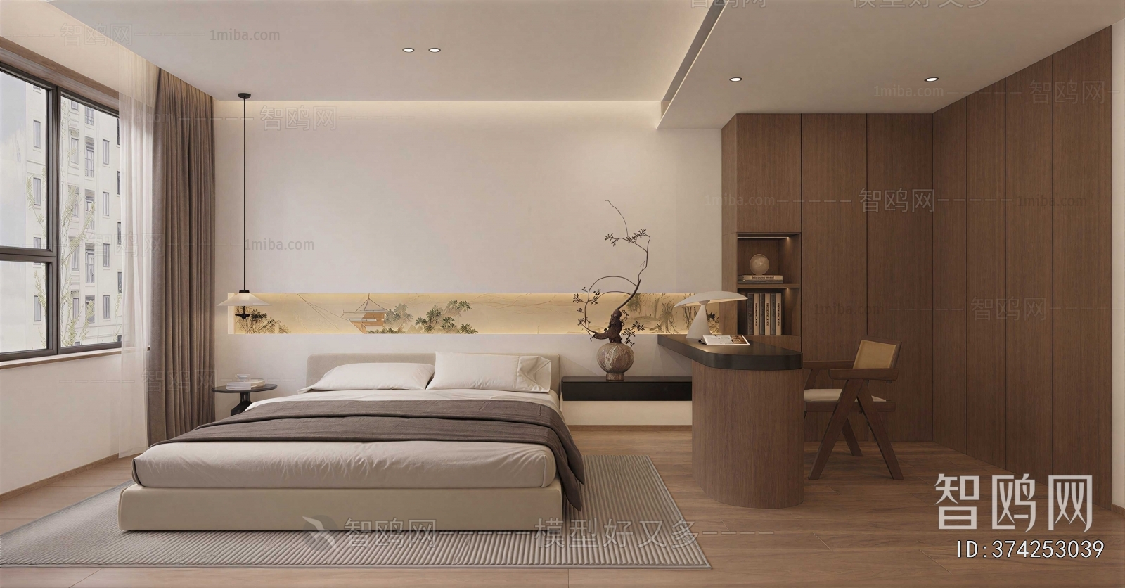 New Chinese Style Bedroom