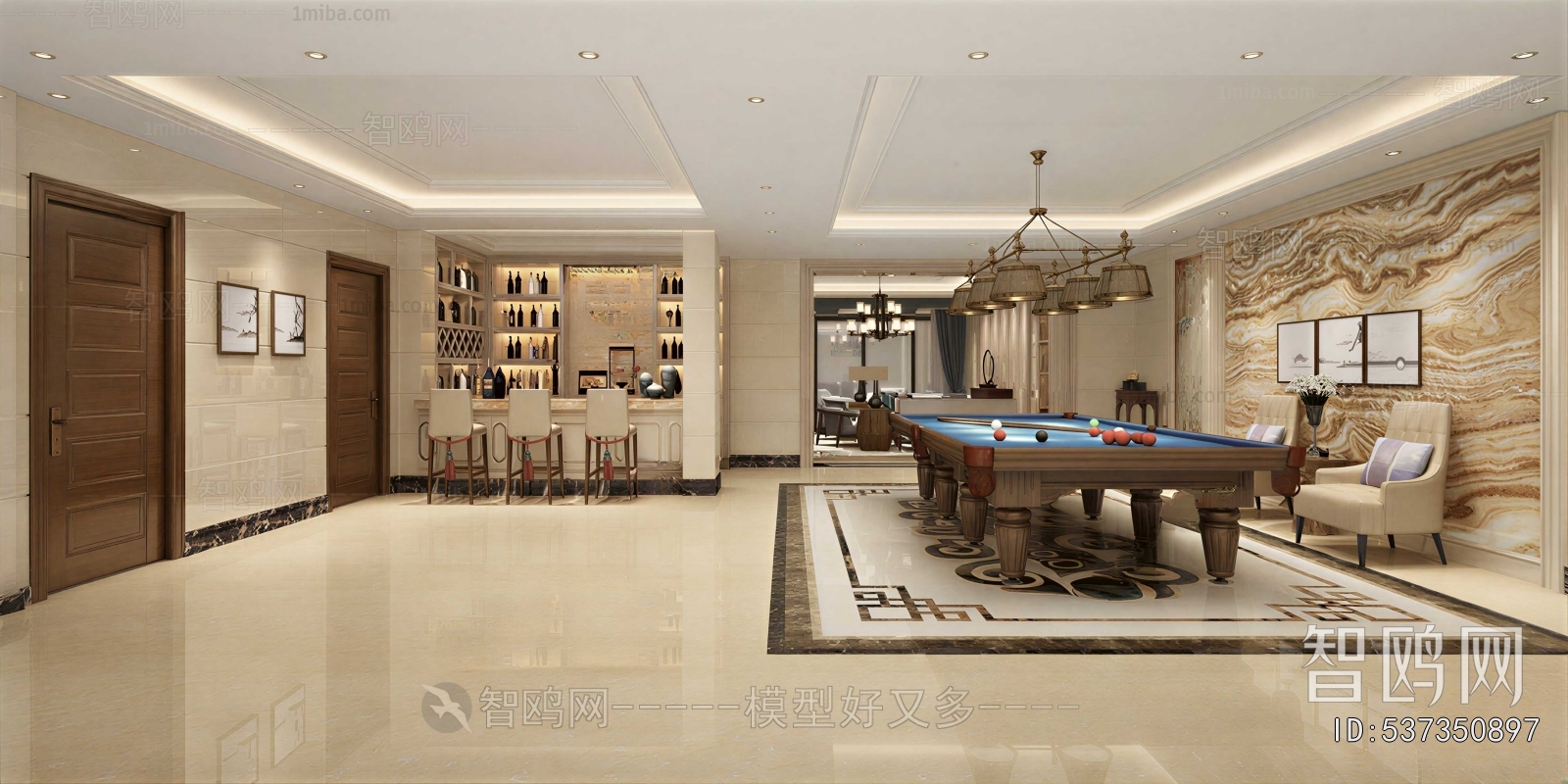Modern Billiard Room